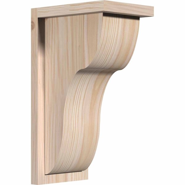 Ekena Millwork Carmel Smooth Corbel w/Backplate, Douglas Fir, 7 1/2"W x 10"D x 18"H COR08X10X18CAR01SDF - main